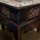 木製彫刻アジアン ミニテーブル