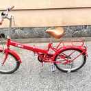 赤い自転車です。