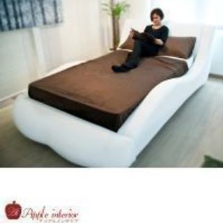 イタリアン セミダブルベッド BAT 白 ボンネルマット付