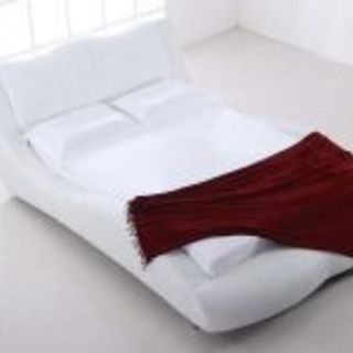 イタリアンモダン ダブルベッド BAT 白 ポケットマット付