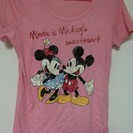 ミッキーミニーのTシャツ　ピンク