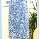 【美品】タイト デニムスカート♪ 薔薇デザイン 38 M レディース♪