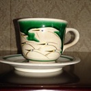 九谷焼のコーヒーカップ