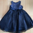 【売切御礼】105cm 紺色ドレス(スパンコール付き)