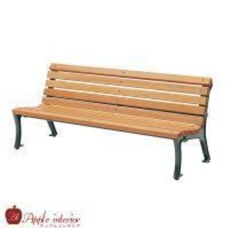 ウッドベンチアルミ脚 肘無 W1800xD645xH745mm