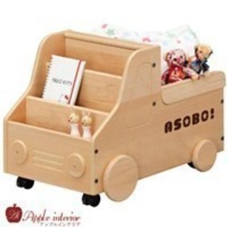 アソボ ブックシェルフ&おもちゃ箱 W421 ナチュラル