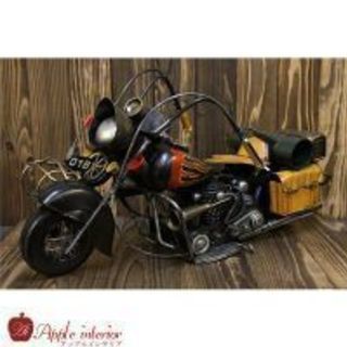 ブリキ玩具 特大バイク ビッグツーリングチョッパー 黒