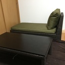 アジアン 家具 ソファ ベッドと テーブルセット