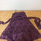 未着用　紫色サテン地のドレス　大きいサイズ