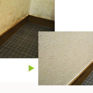 トイレのクロス（壁紙）に発生したカビを環境対応型特殊洗浄G-Eco工法で除去